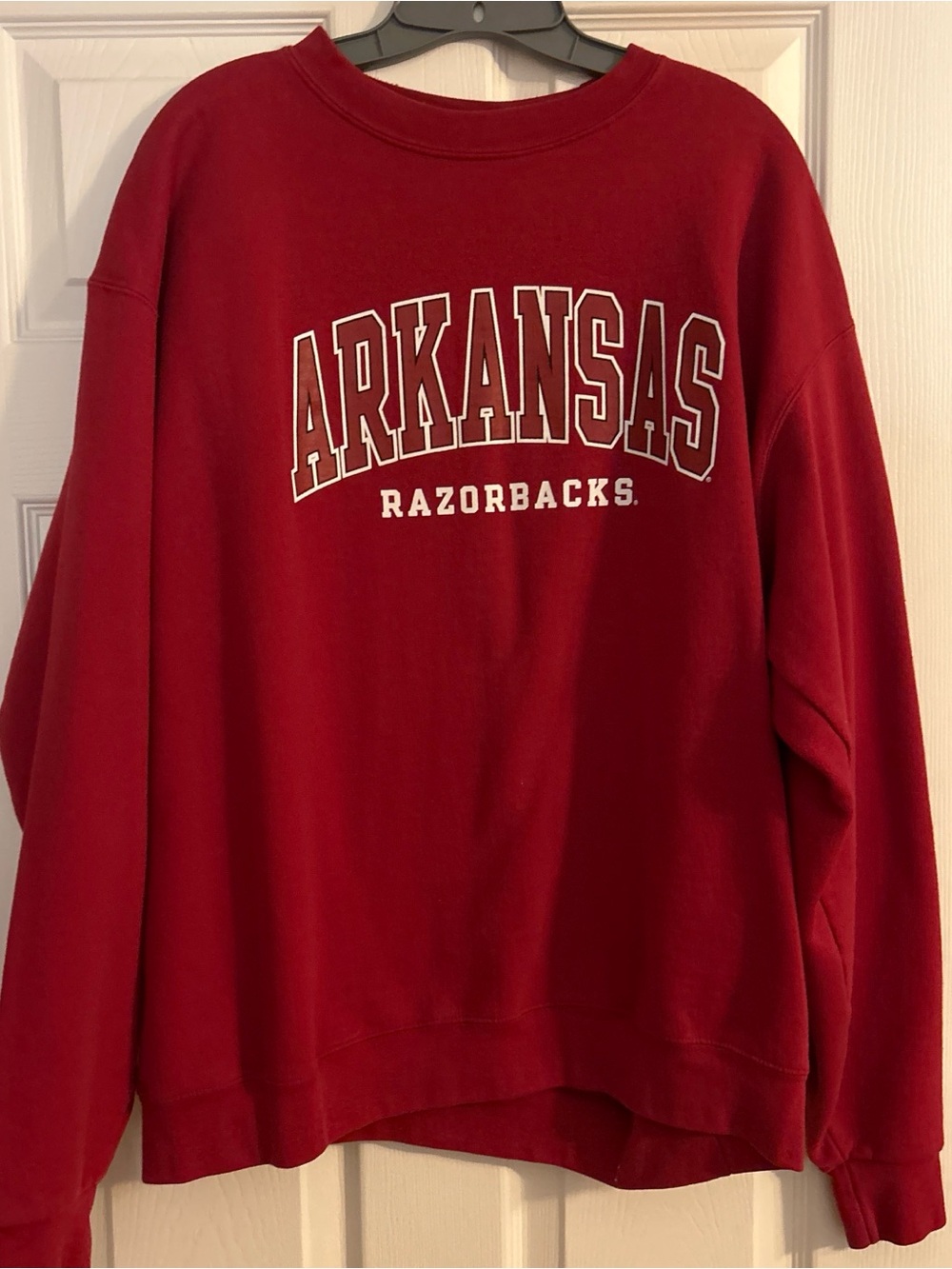 Arkansas Razorbacks Red Crewneck Sweatshirt